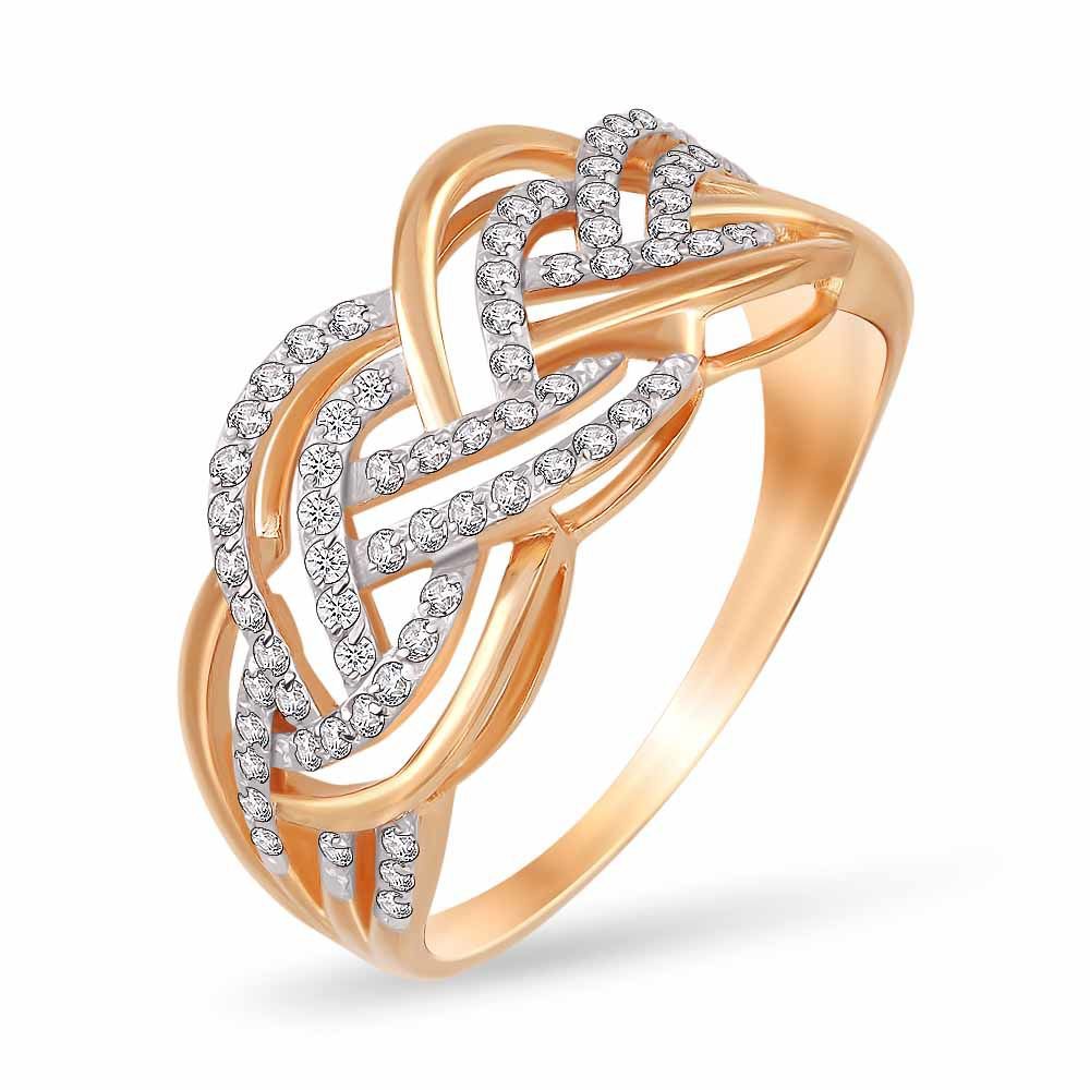 

Кольцо женское из красного золота с фианитом 585Gold 301003001, р, 301003001
