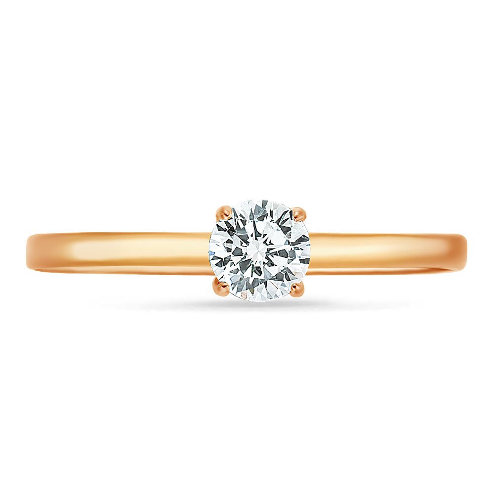 

Кольцо женское из красного золота с фианитом 585Gold 301002989, р. 17, 301002989