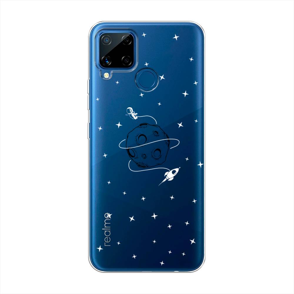 

Чехол на Oppo Realme C15 "Полет вокруг луны", Белый;серый;черный, 255050-2