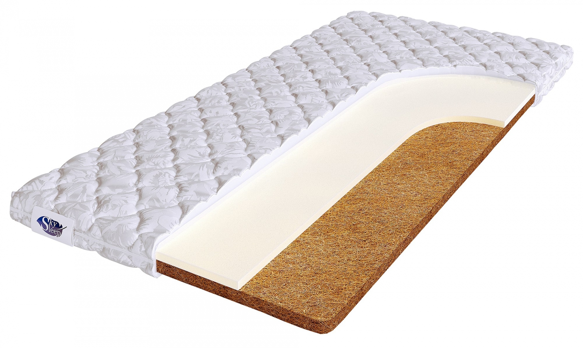 

Топпер двусторонний средний/средне-жесткий SkySleep Cocos + Orto Foam 200х200, Белый, Cocos + Orto Foam