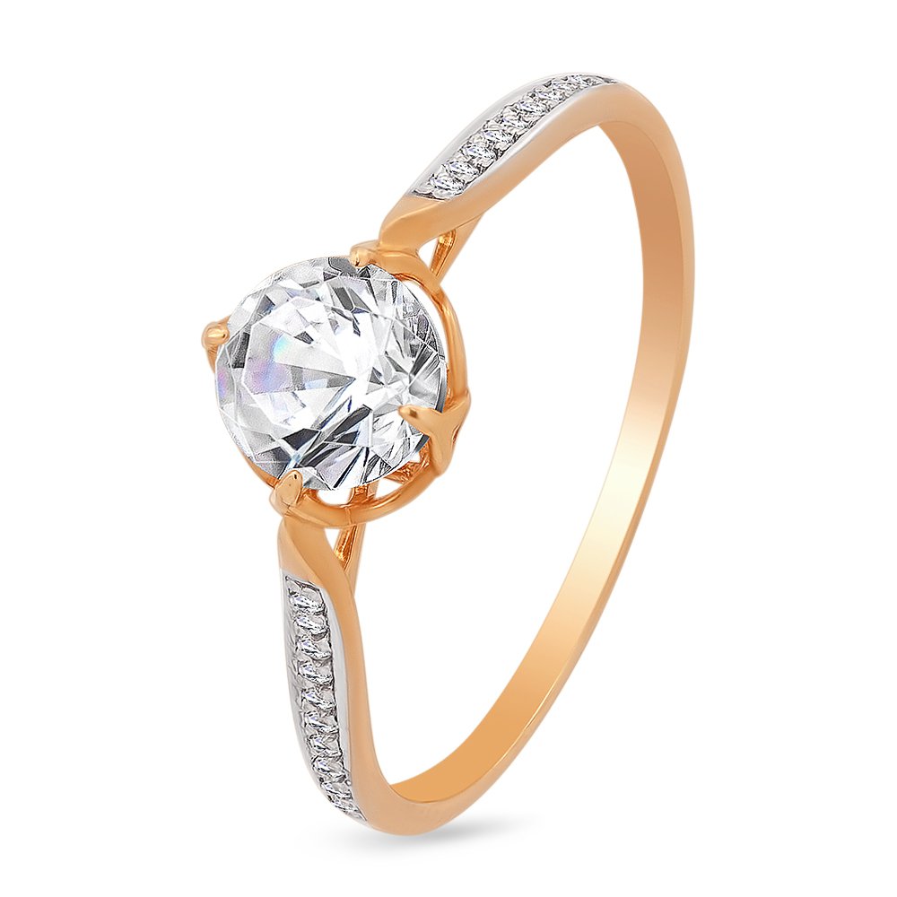 

Кольцо женское из красного золота с фианитом 585Gold 301007382, р, 301007382