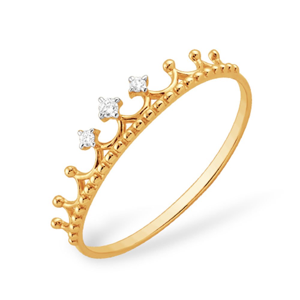 

Кольцо женское из красного золота с фианитом 585Gold 301007422, р, 301007422