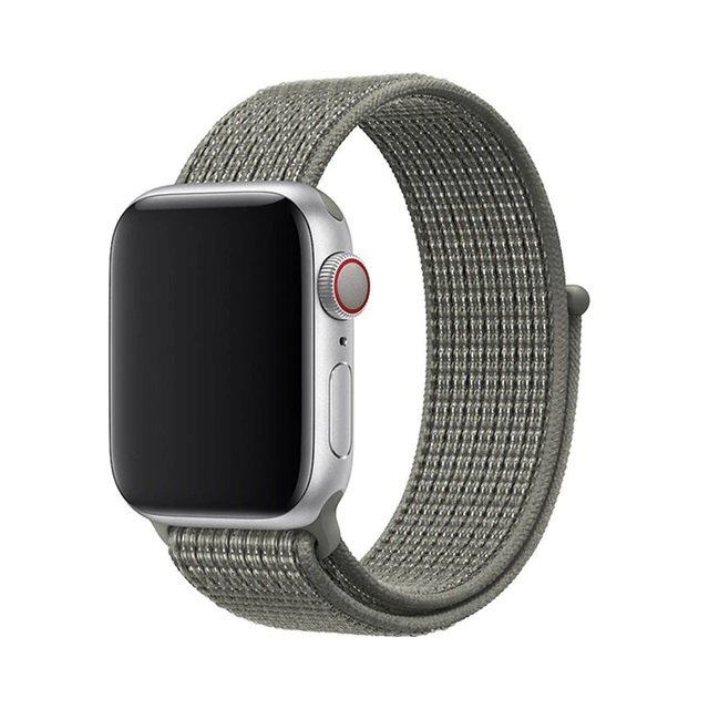 

Ремешок нейлоновый для Apple Watch 42/44мм (39), серо-зеленый, на липучке