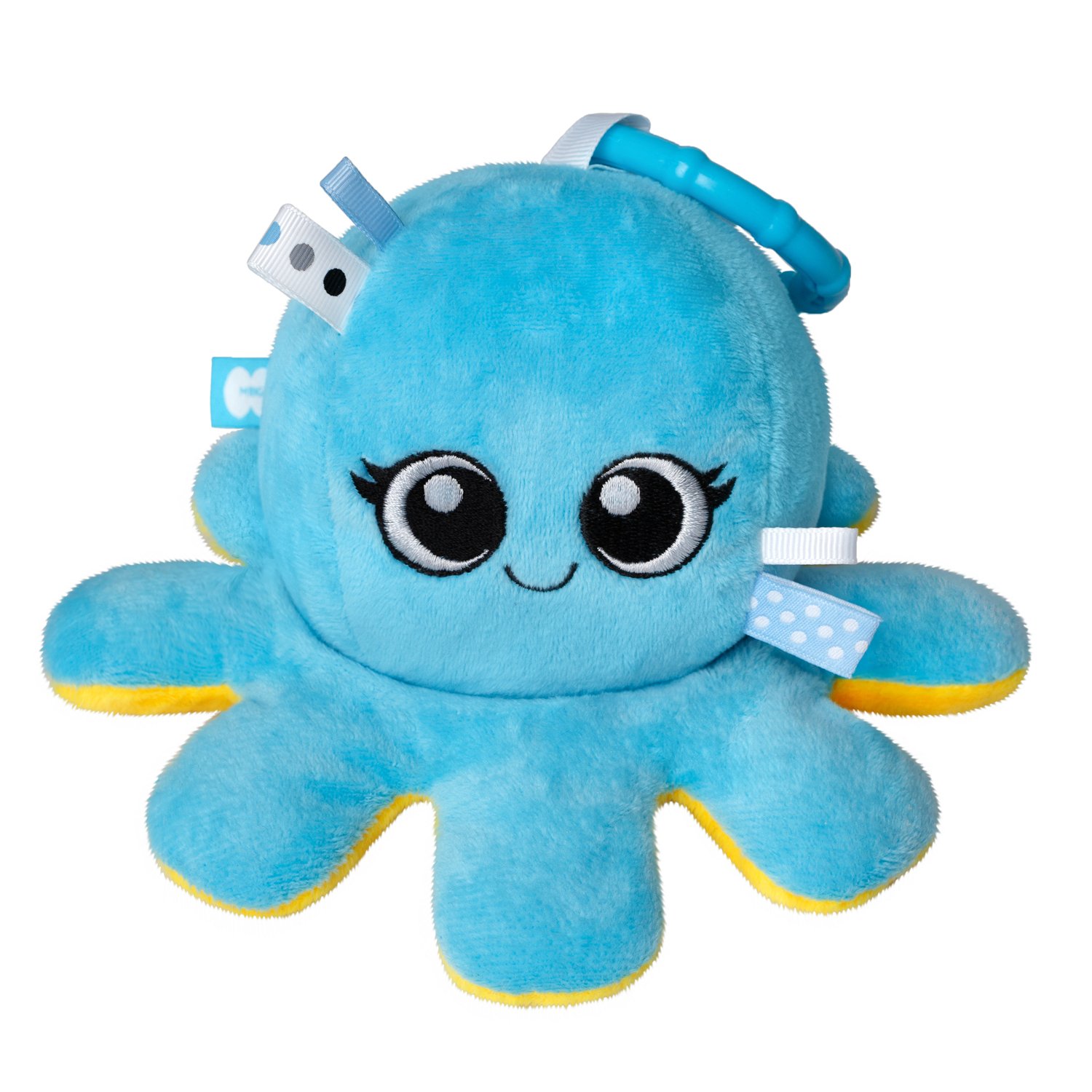Игрушка-вывернушка подвеска Мякиши Осьминог голубой, жёлтый мягкая игрушка мякиши вывернушка подвеска осьминог