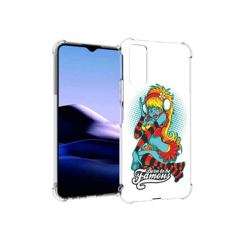 

Чехол MyPads Tocco для Vivo Y20 нарисованная девушка в наушниках (PT154038.379.498), Прозрачный, Tocco