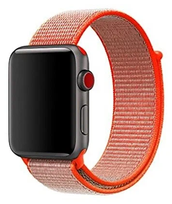 

Ремешок нейлоновый для Apple Watch 42/44мм (18), бледно-оранжевый, на липучке