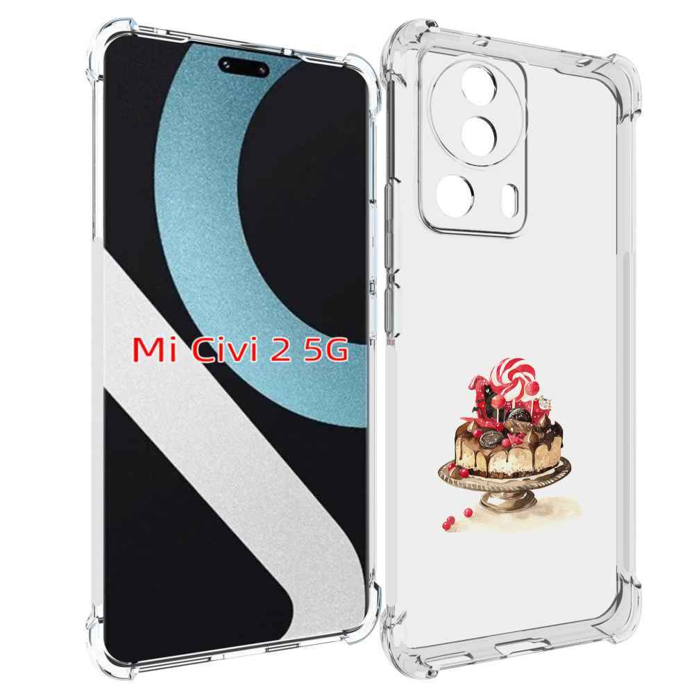 

Чехол MyPads вкусный торт для Xiaomi Civi 2, Прозрачный, Tocco