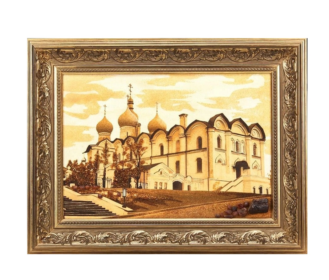 

Картина янтарная Храм 40 х 30 см