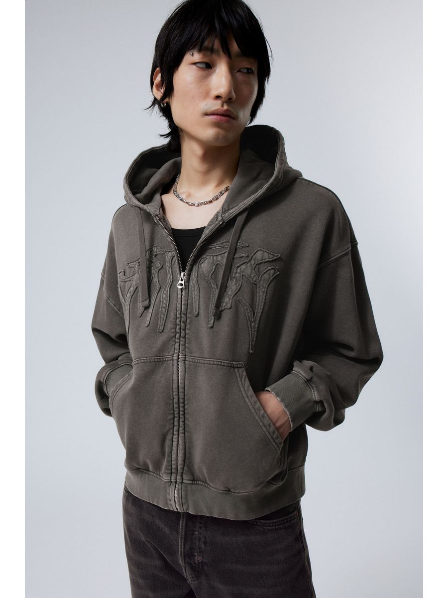 

Толстовка мужская WEEKDAY 1235951 серая XS, Серый, 1235951