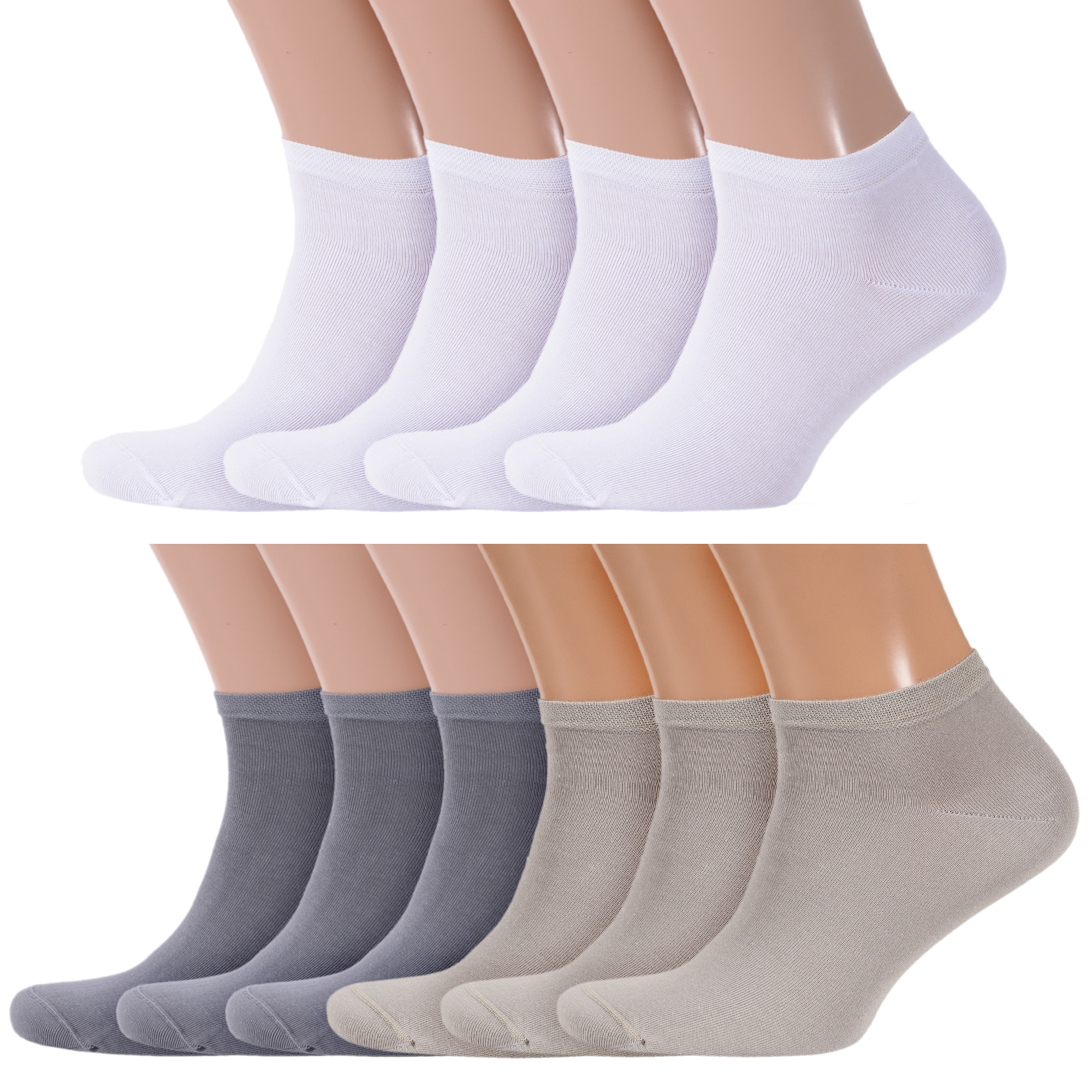 

Комплект носков мужских Rusocks 10-М-2212 бежевых; белых; серых 29, Бежевый;белый;серый, 10-М-2212