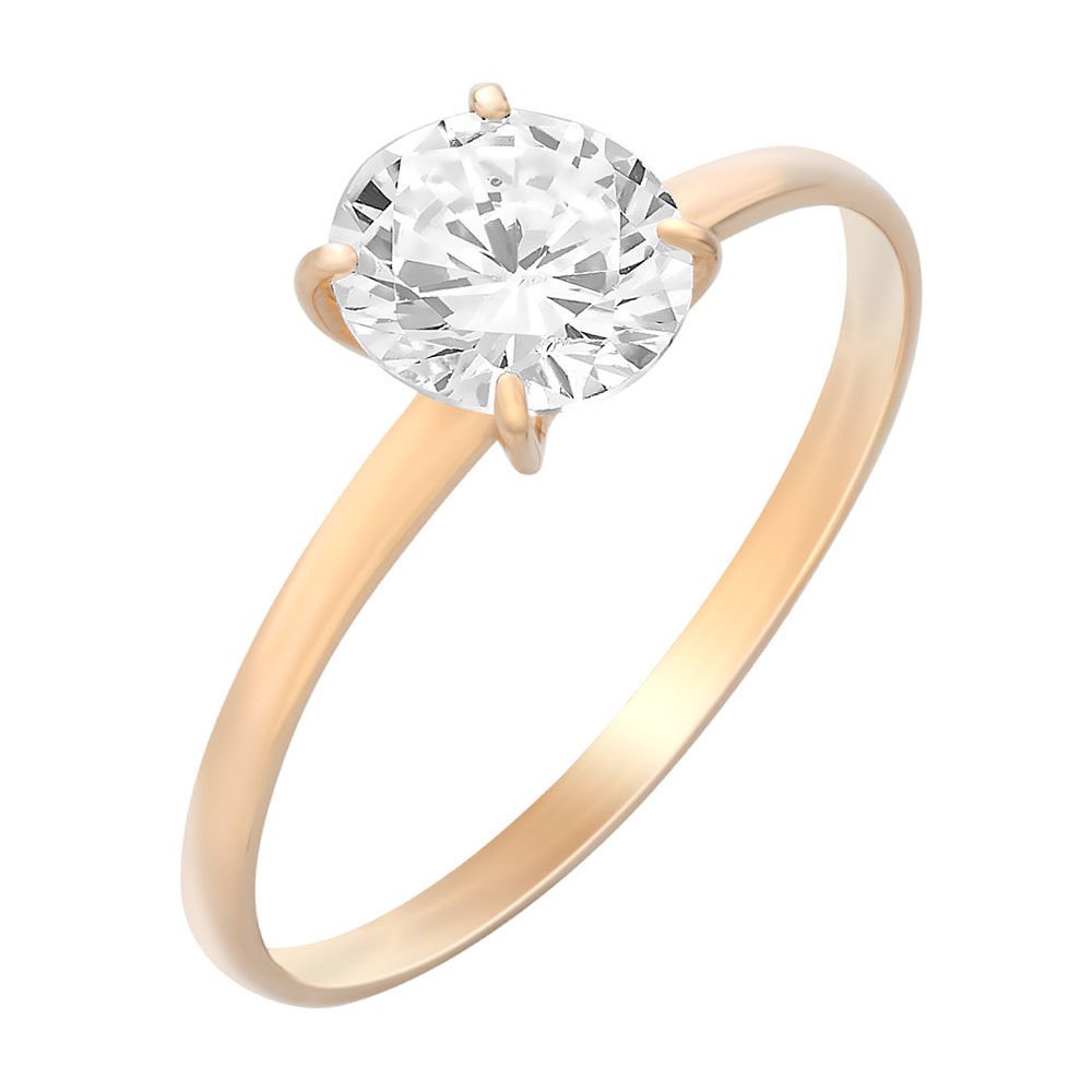 

Кольцо женское из красного золота с фианитом 585Gold 301007162, р, 301007162
