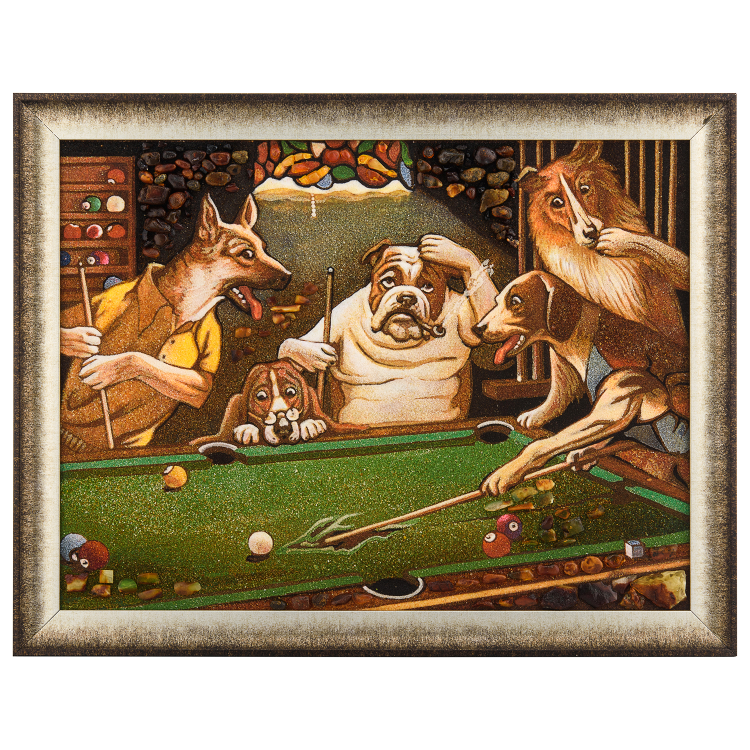 

Янтарная картина Бильярд 30х40 см