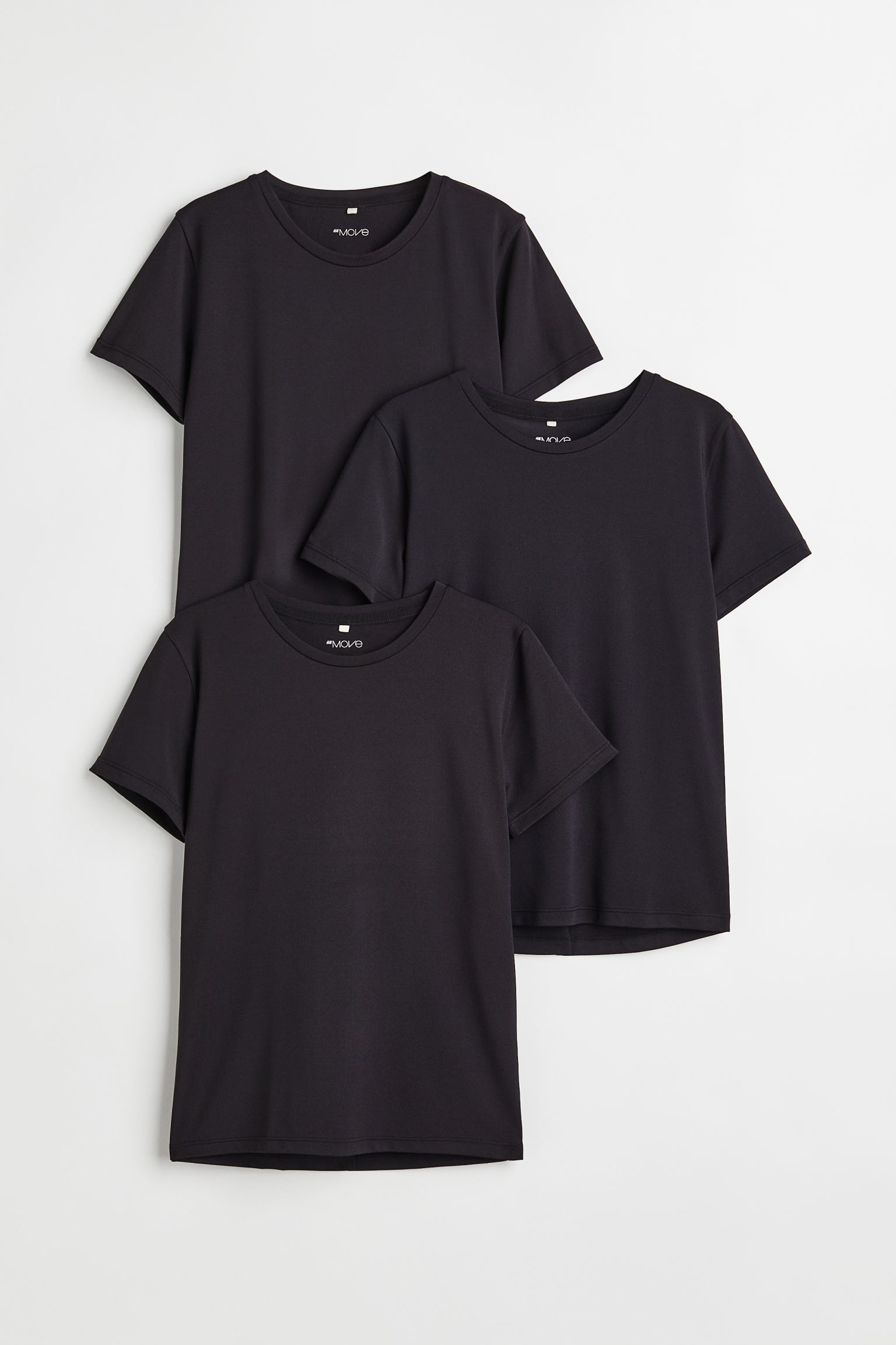 3 футболки H&M для девочек 146/152 Черный (доставка из-за рубежа)