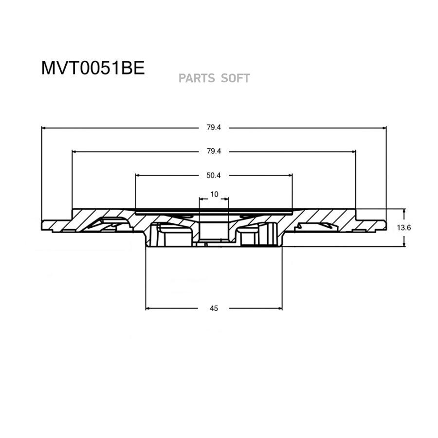 

KRAUF 'MVT0051BE Задняя пластина турбокомпрессора 1шт