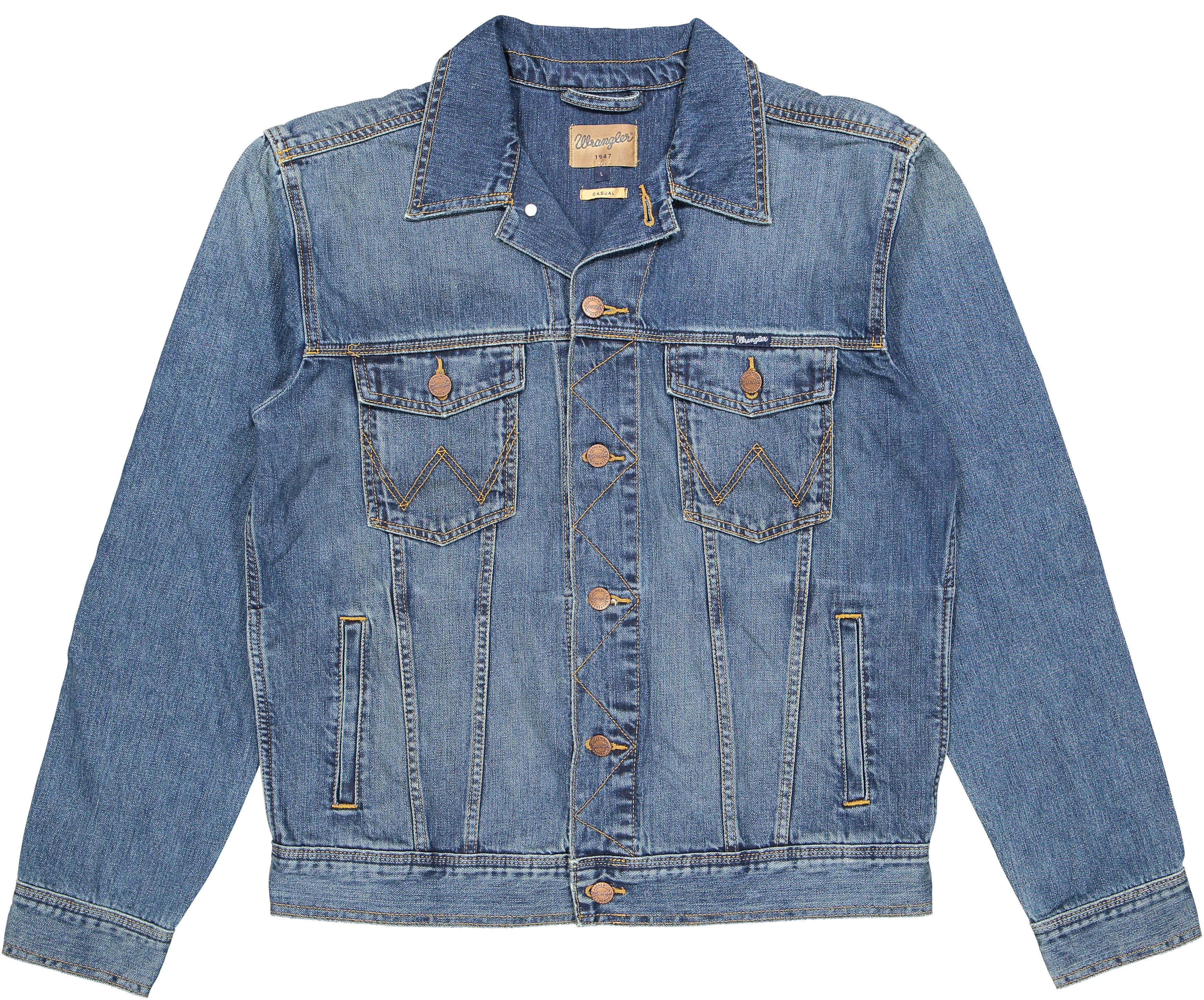 

Джинсовая куртка мужская Wrangler W4481514V синяя 3XL, W4481514V