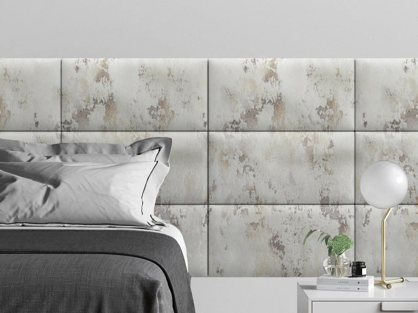 

Мягкое изголовье кровати Shtorm Ivory 30х60 см 4 шт., Бежевый