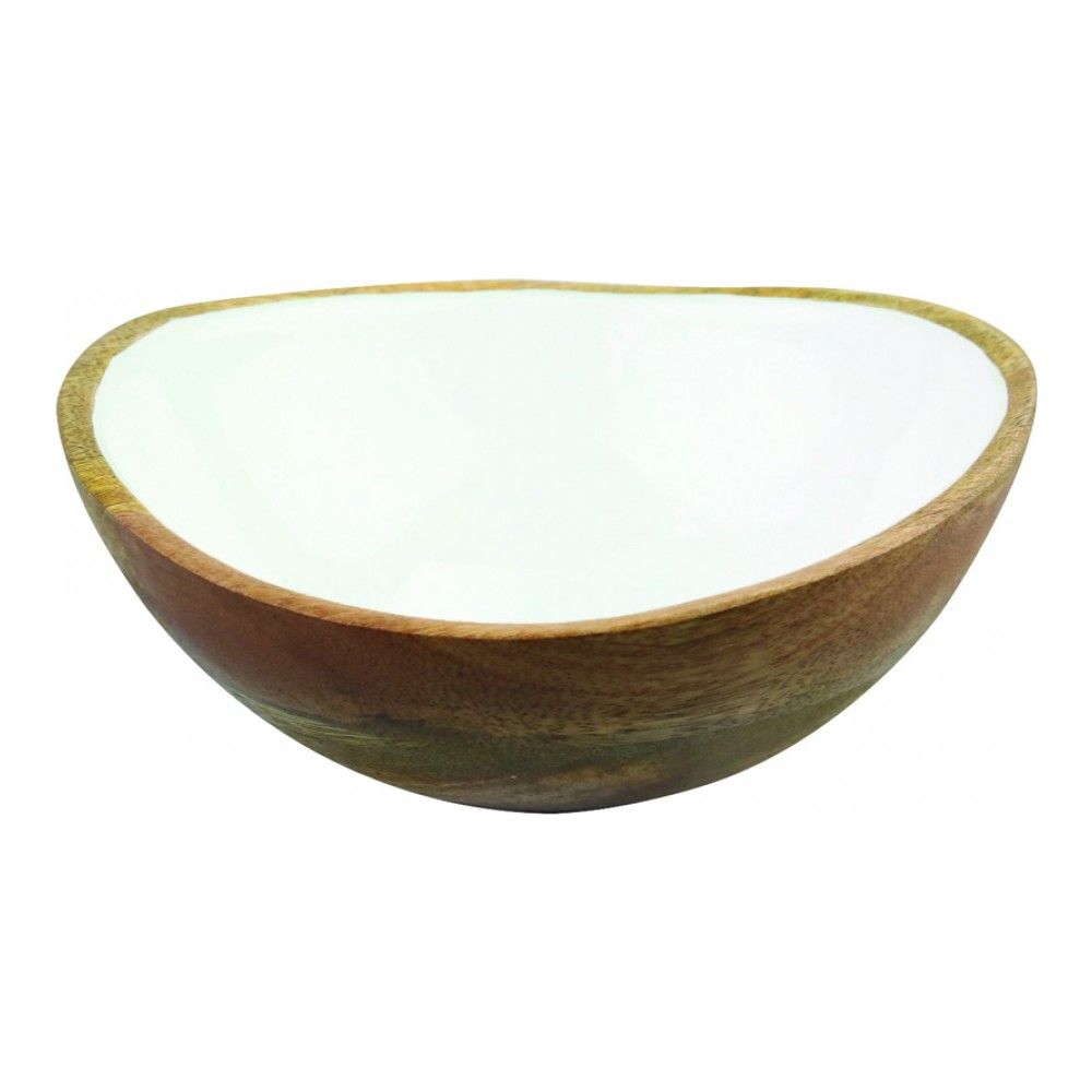 фото Миска be home mango wood&white enamel, 0,4л, 17см, 100-261be