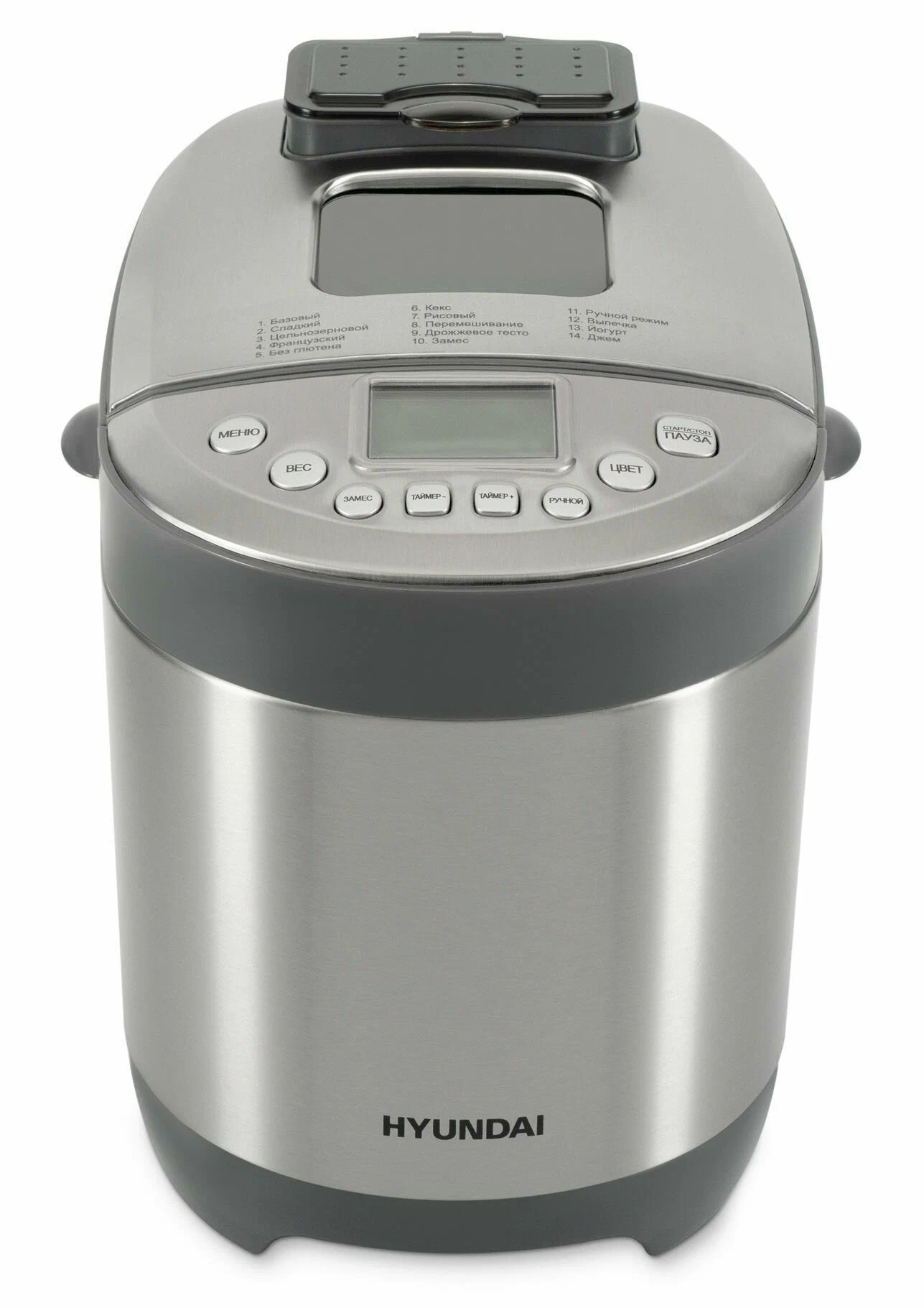 

Хлебопечка HYUNDAI HYBM-4082 серебристый, HYBM-4082