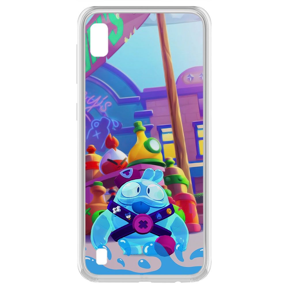 

Чехол-накладка Brawl Stars-Скуик для Samsung Galaxy A10 (A105), Прозрачный