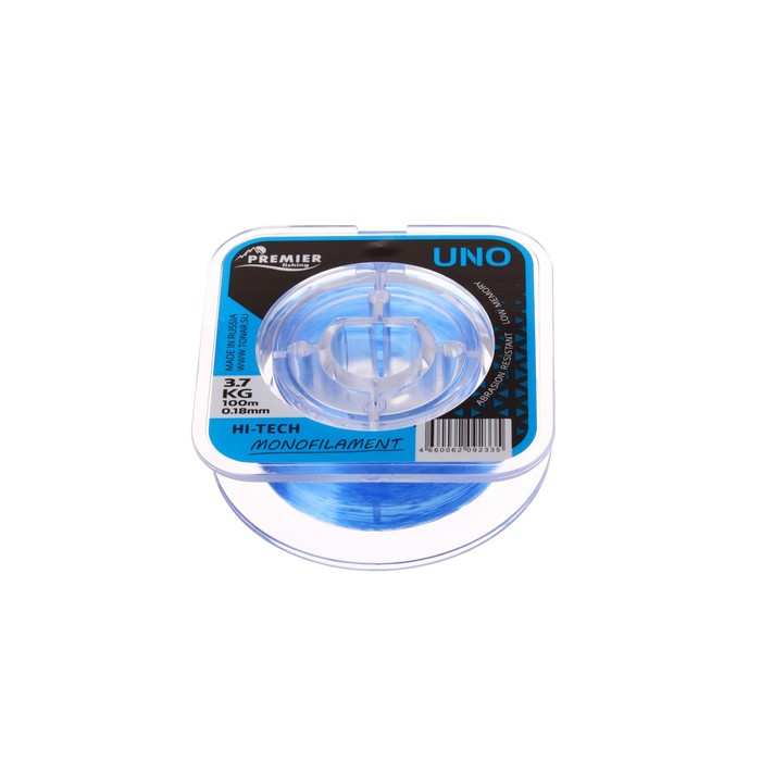 

Леска Preмier Fishing UNO, диаметр 0.18 мм, тест 3.7 кг, 100 м, голубая, Голубой