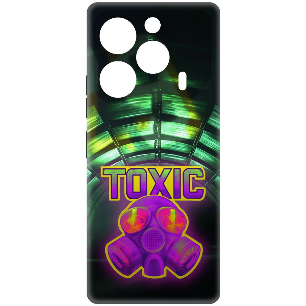 

Чехол-накладка Krutoff Soft Case Cтандофф 2 (Standoff 2) - Стикер Toxic для TECNO Pova 6, Черный