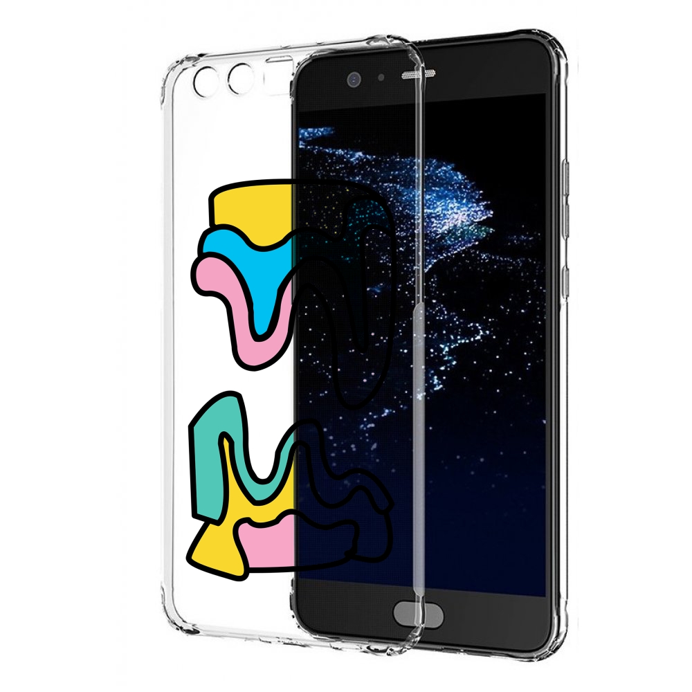 

Чехол бампер MyPads вытекающая-абстракция для Huawei P10 Plus пр, Прозрачный, Tocco