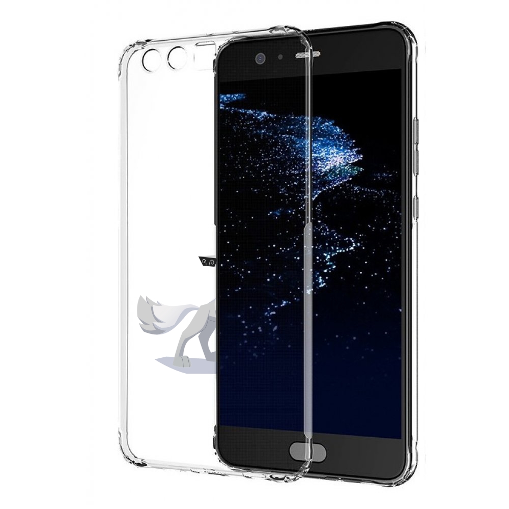 Чехол бампер MyPads волчок-серый для Huawei P10 Plus противоударный