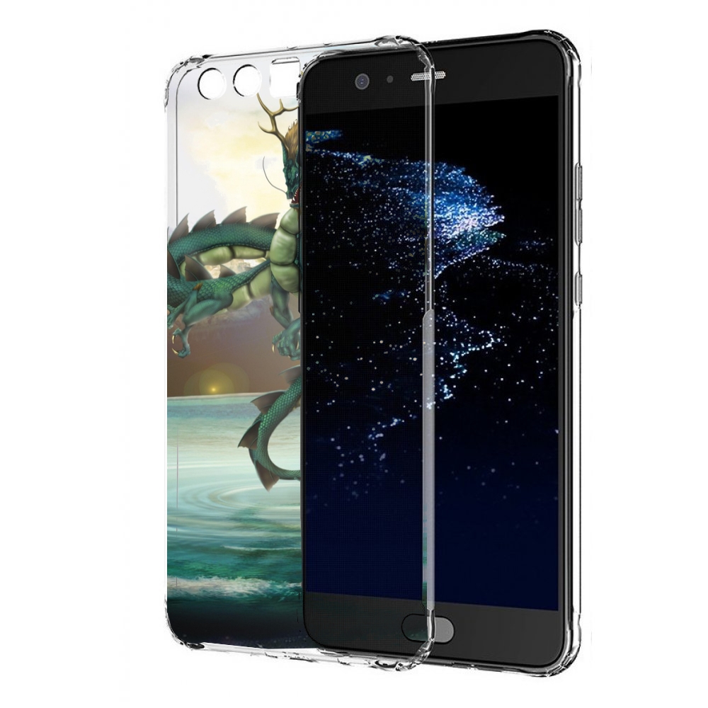 

Чехол бампер MyPads водяной-дракон для Huawei P10 Plus противоуд, Прозрачный, Tocco