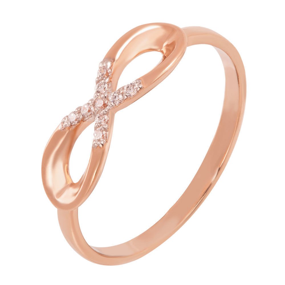 

Кольцо женское из красного золота с фианитом 585Gold 301004867, р, 301004867