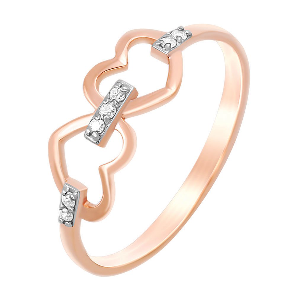

Кольцо женское из красного золота с фианитом 585Gold 301010310, р. 16, 301010310