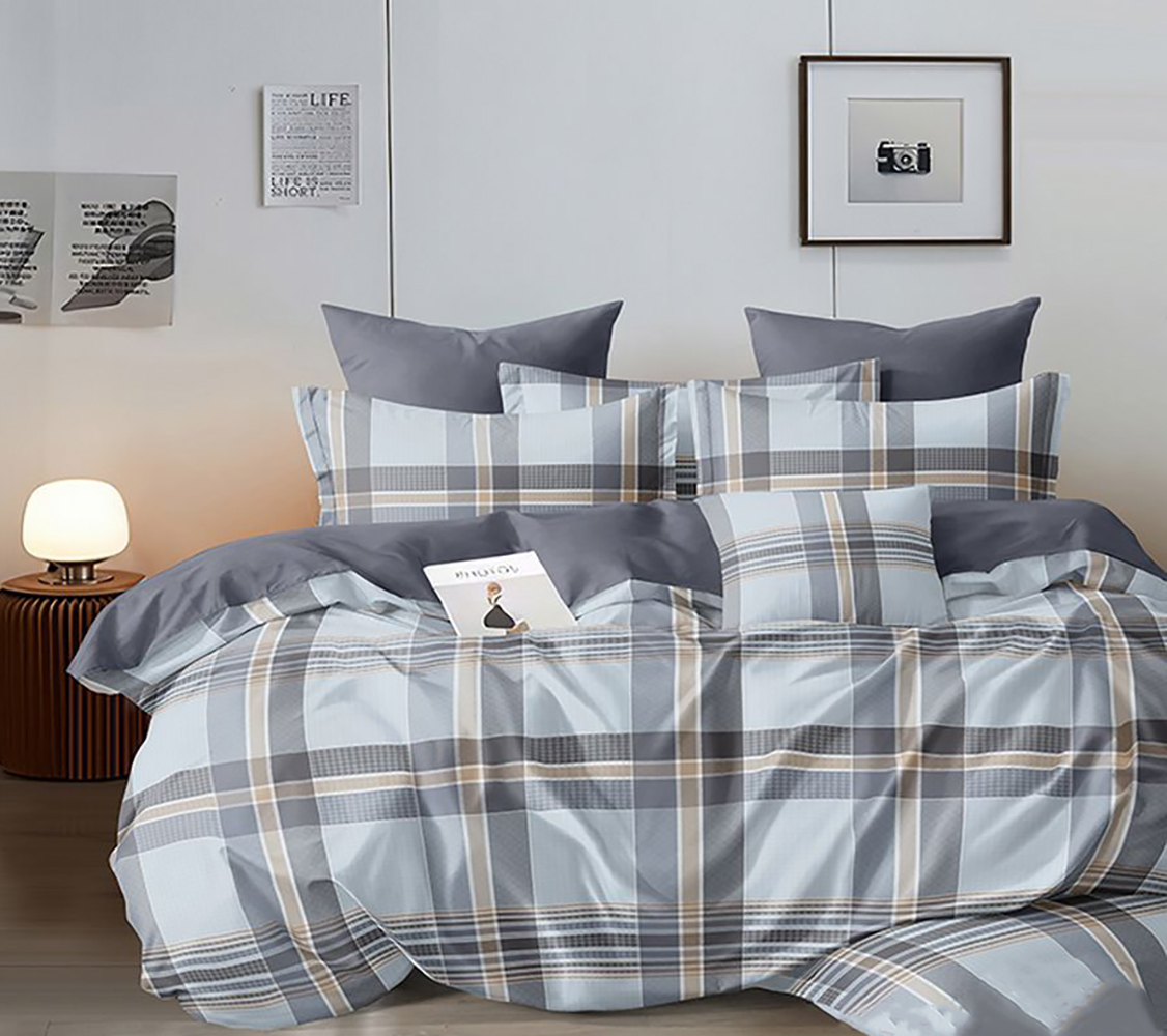 

Постельное белье Mercury Home Густав 2 сп с европростыней поплин 2 наволочки 50x70, Густав