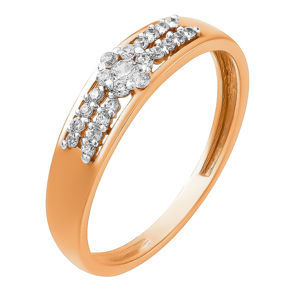 

Кольцо из золота р.  585Gold 301010903, фианит, 301010903