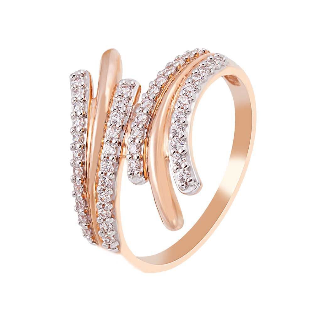 

Кольцо женское из красного золота с фианитом 585Gold 301002399, р, 301002399