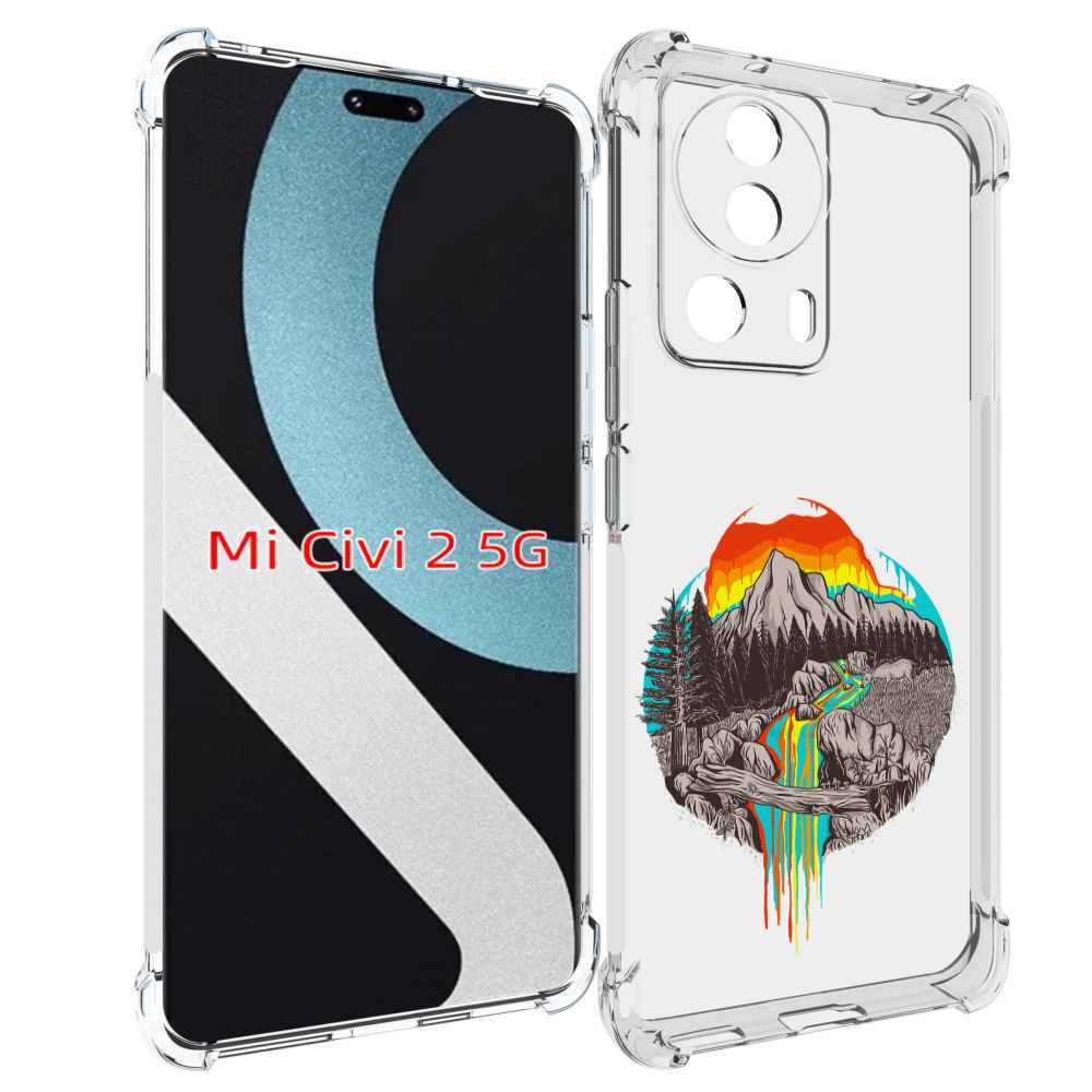 

Чехол MyPads Радужный водопад для Xiaomi Civi 2, Прозрачный, Tocco