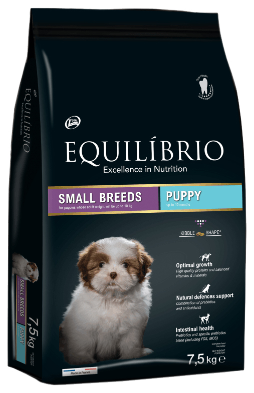 Сухой корм для щенков Equilibrio Puppy Small Breed мясо птицы, для малых пород, 7,5 кг