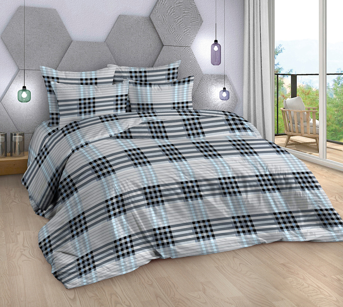 

Постельное белье Mercury Home Параллель Евро макси Бязь 2 наволочки 50x70, Параллель