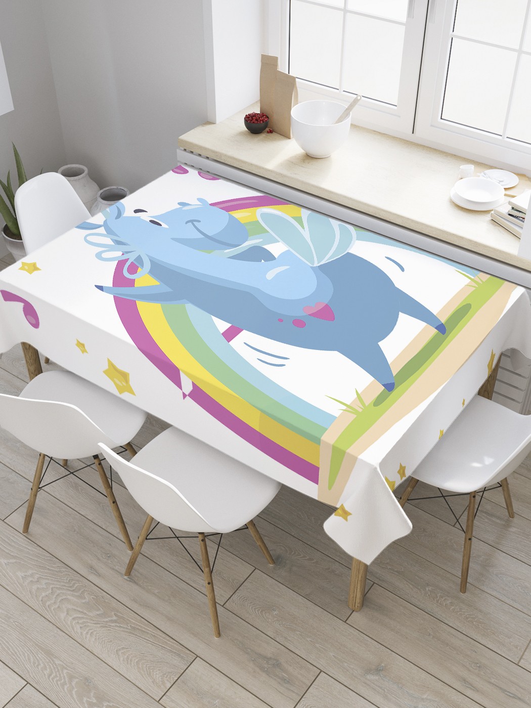 

Скатерть прямоугольная JoyArty "Веселье единорога" из сатена, 120x145 см, Красный, Веселье единорога