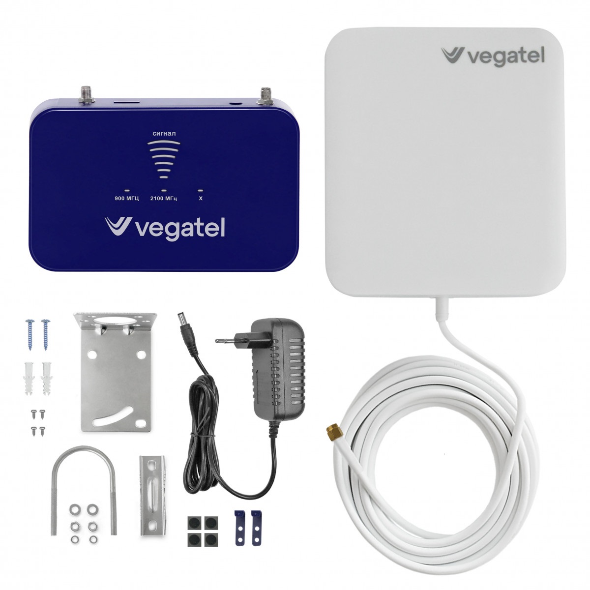 

Усилители сотового сигнала VEGATEL PL-900/2100 готовый комплект 2G/3G/4G, PL-900/2100