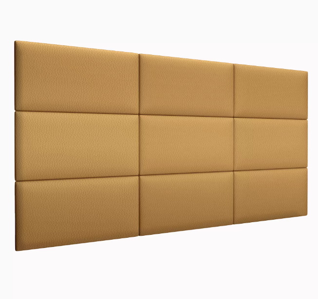 фото Мягкое изголовье кровати eco leather gold 30х60 см 4 шт. tartilla