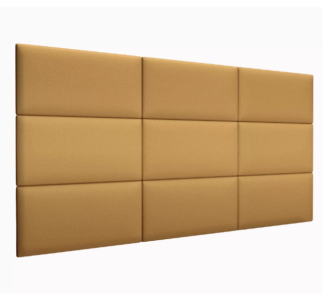 

Мягкое изголовье кровати Eco Leather Gold 30х60 см 1 шт., Золотистый