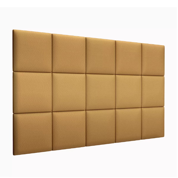 фото Мягкое изголовье кровати eco leather gold 30х30 см 4 шт. tartilla