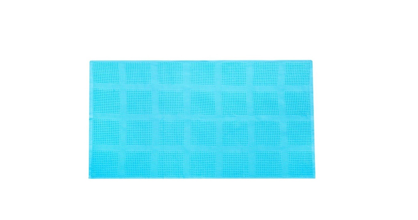 Полотенце вафельное 65х135 см., ярко-голубой