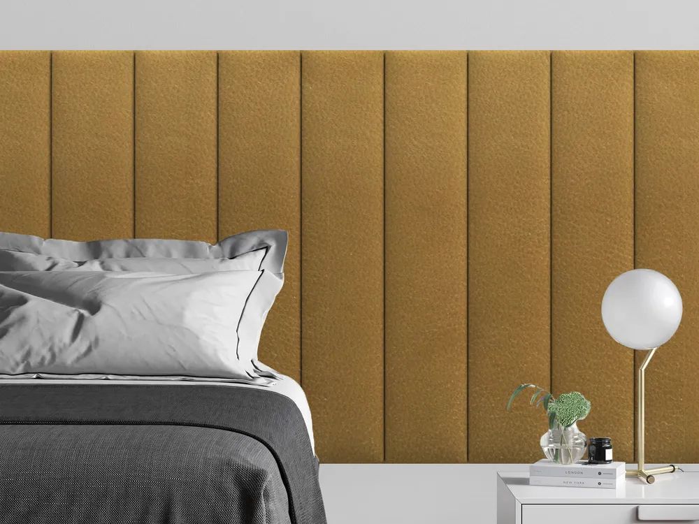 

Мягкое изголовье кровати Eco Leather Gold 20х100 см 4 шт., Золотистый