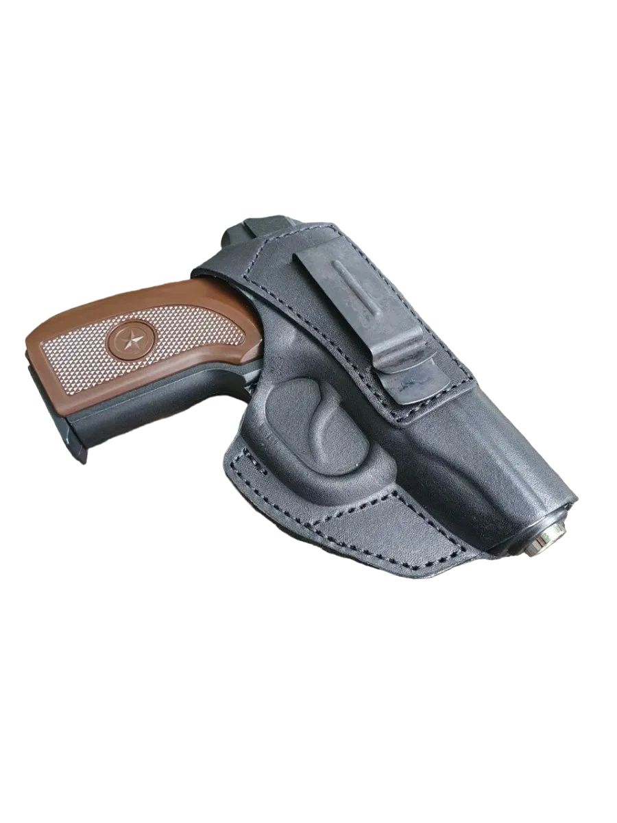 

Кобура поясная к ПМ Макарова скоба клипса скрытое ношение, Черный, ПК7/ПК7