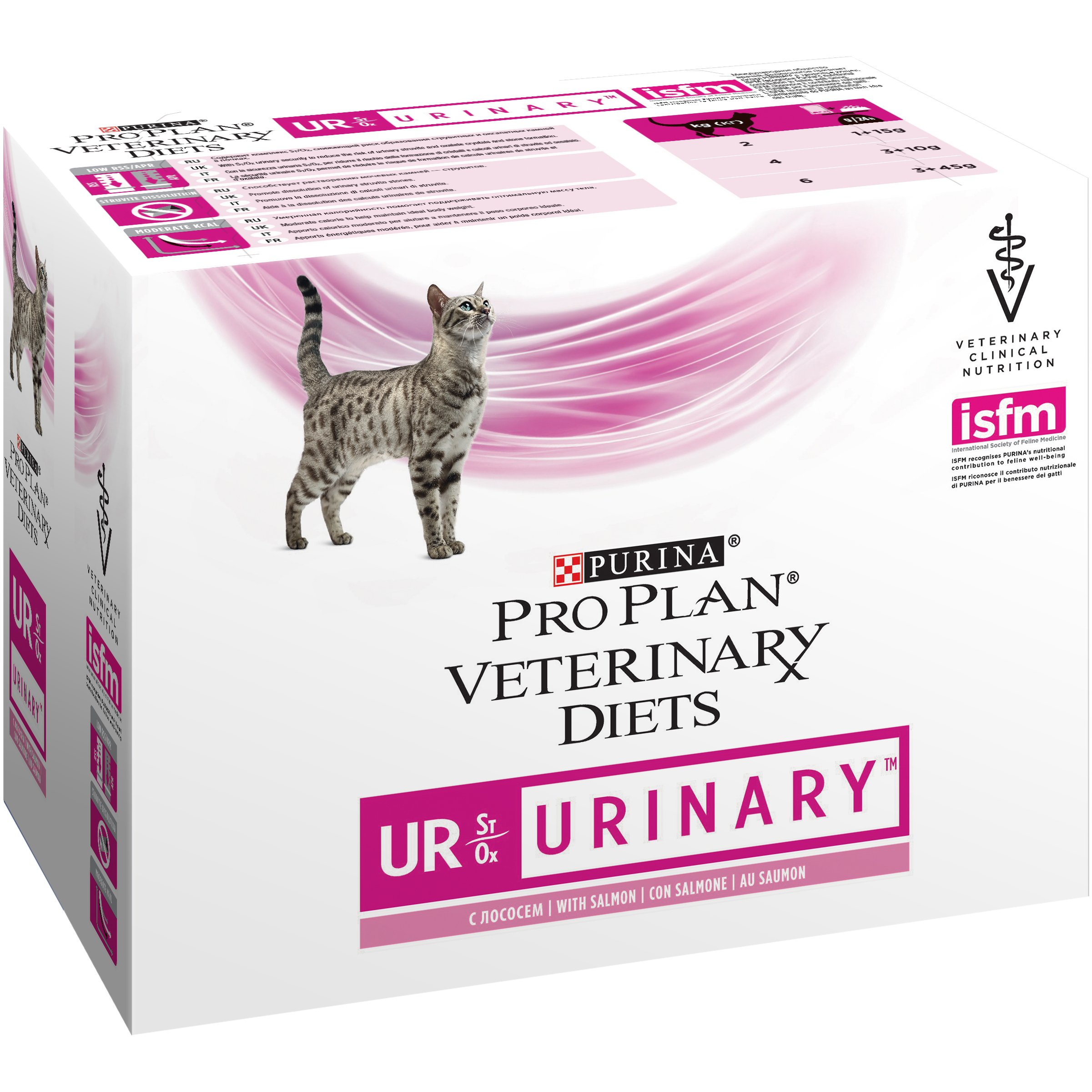 Влажный корм для кошек Pro Plan Veterinary Diets UR Urinary, лосось, 10шт по 85г