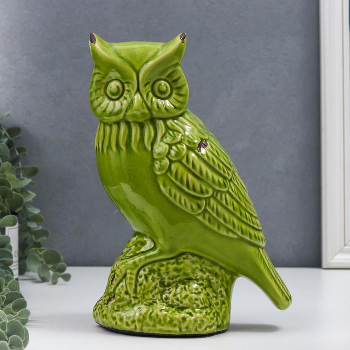 

Сувенир керамика "Филин на камне" бирюзовый шамот 22х10,5х15 см