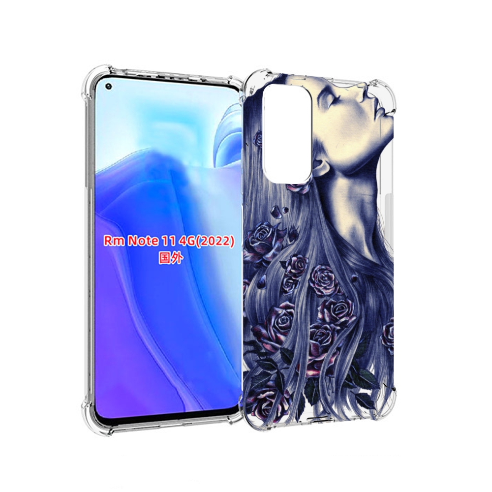 

Чехол MyPads Девушка с розами женский для Xiaomi Redmi Note 11 4G ( Глобальная версия ), Tocco