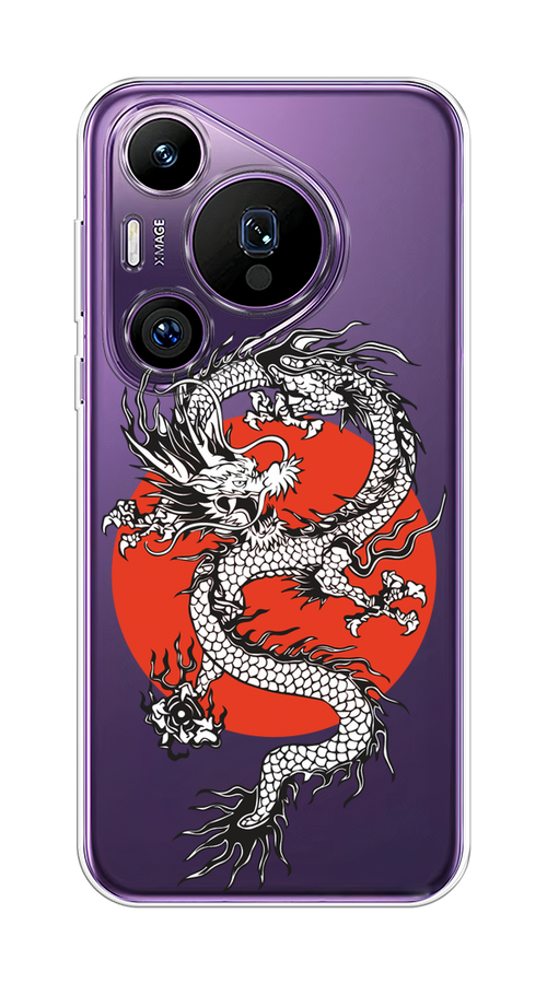 

Чехол на Huawei Pura 70 Pro/70 Pro Plus "Восходящий дракон", Белый;черный;красный, 6124450-1