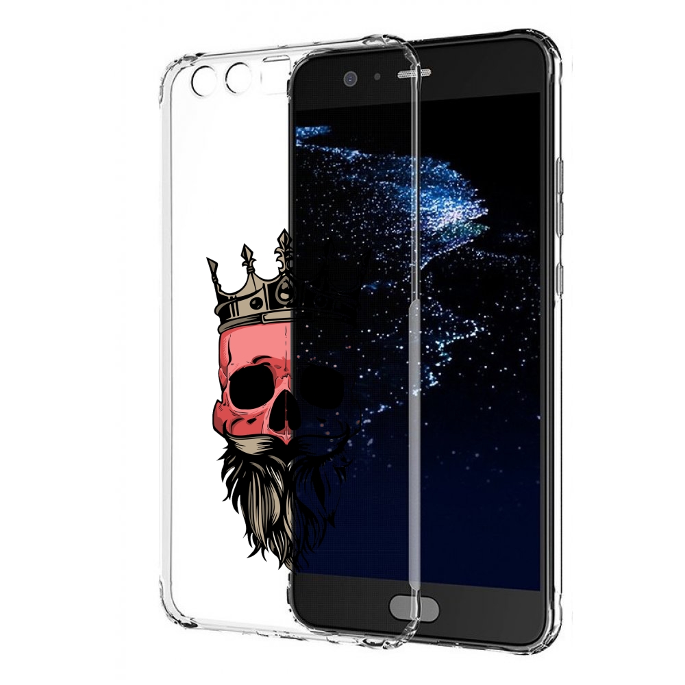 

Чехол бампер MyPads бородатый красный череп мужской для Huawei P, Прозрачный, Tocco