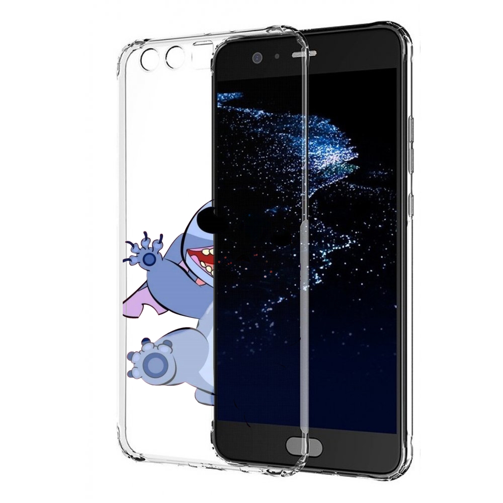 

Чехол бампер MyPads большой-стич для Huawei P10 Plus противоударный, Прозрачный, Tocco